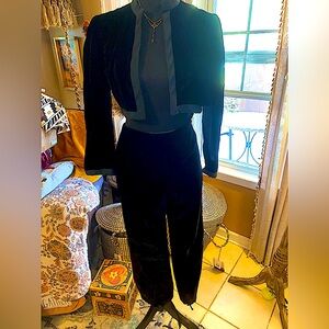 Vintage 60’s Jack Slote  Las Vegas Elegant Black Velvet Suit Set